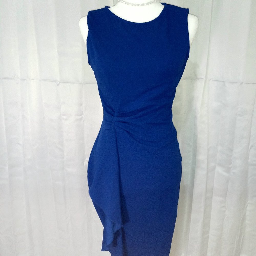 Royal blue midi dress